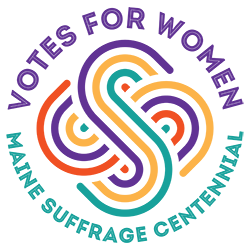 Maine Suffrage Centennial Logo
