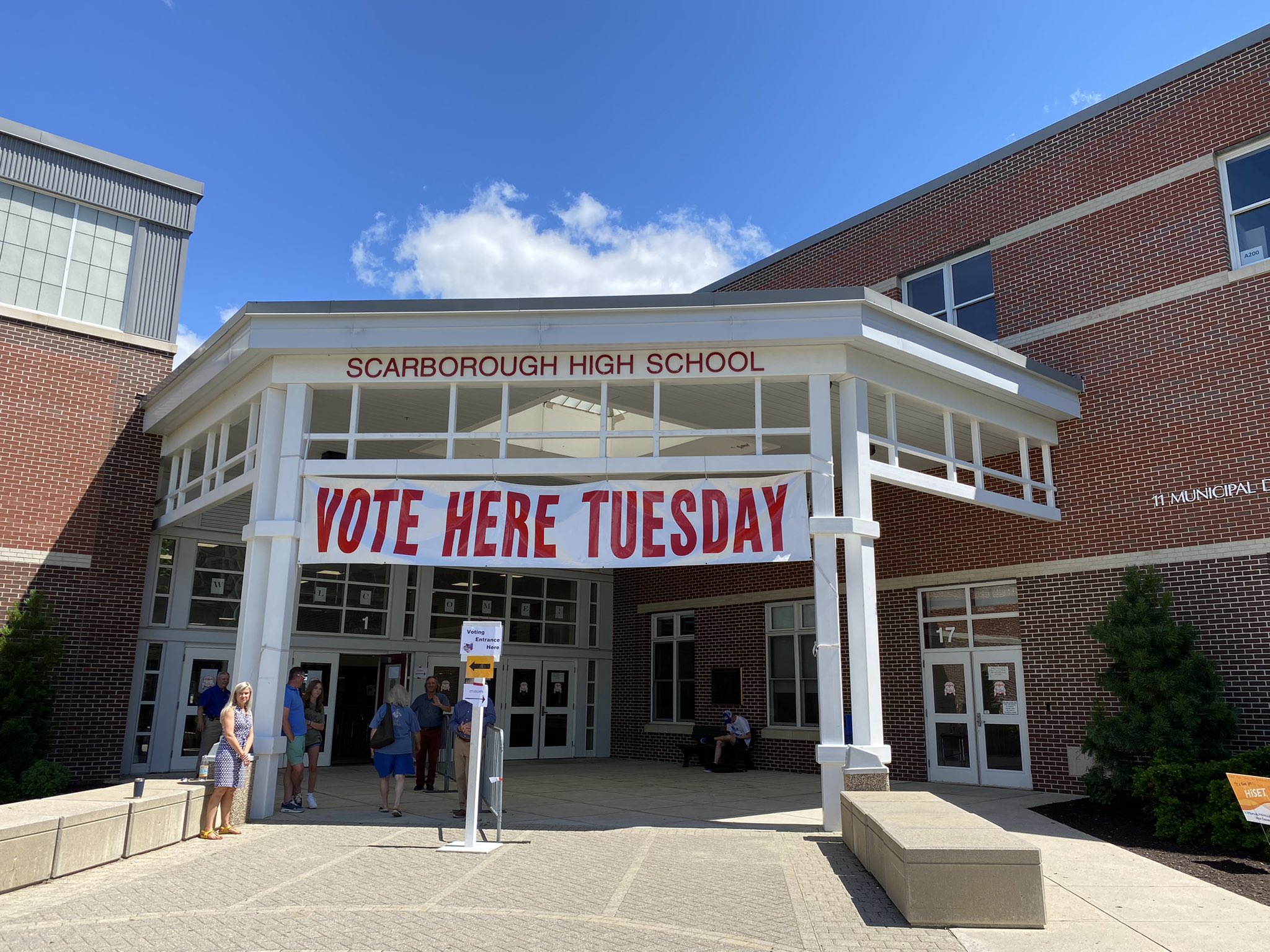 Scarborough Highschool on election day