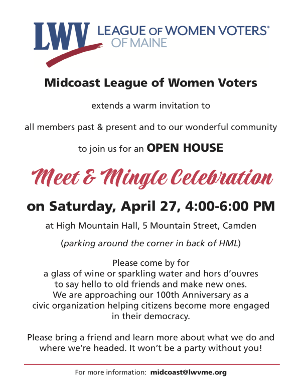 Meet & Mingle Celebration April 27, 2019, 4:00-6:00 PM