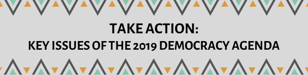 Take Action: key issues of the 2019 Democracy agenda