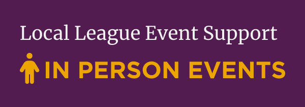 Local League event request form for in person events